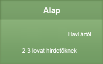 Alap havid�jas megjelen�s<br />3325 Ft<br />havi �rt�l