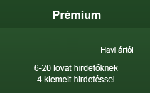 Pr�mium havid�jas megjelen�s<br />5825 Ft<br />havi �rt�l